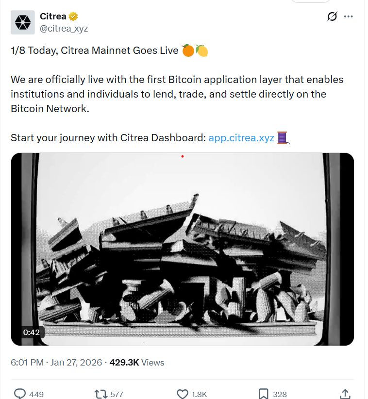 إطلاق شبكة Citrea القائمة على ZK-rollup يعيد إشعال الجدل حول مساحة كتل بيتكوين