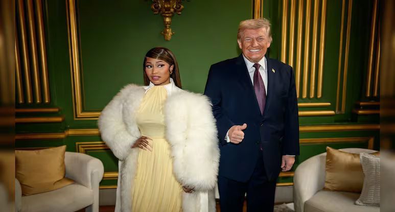 بالصور- نيكي ميناج تُعلن انحيازها الكامل لدونالد ترامب … والرّئيس يُعجب بأظافرها