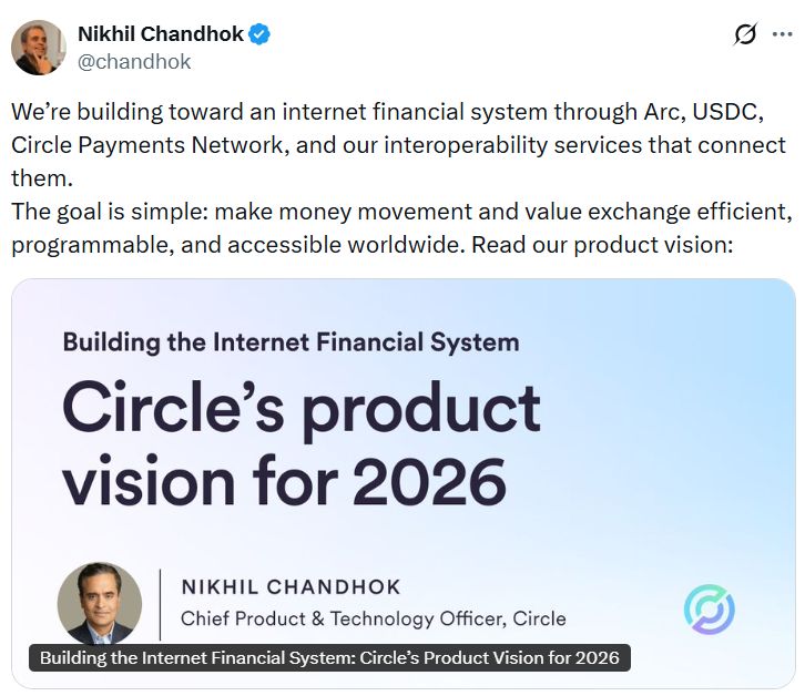 Circle تستهدف بنية تحتية “متينة” لتعزيز تبنّي العملات المستقرة لدى المؤسسات