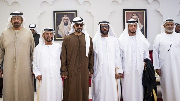 خليفة بن طحنون بن محمد يحضر حفل استقبال بمناسبة زفاف حمدان حمد العامري