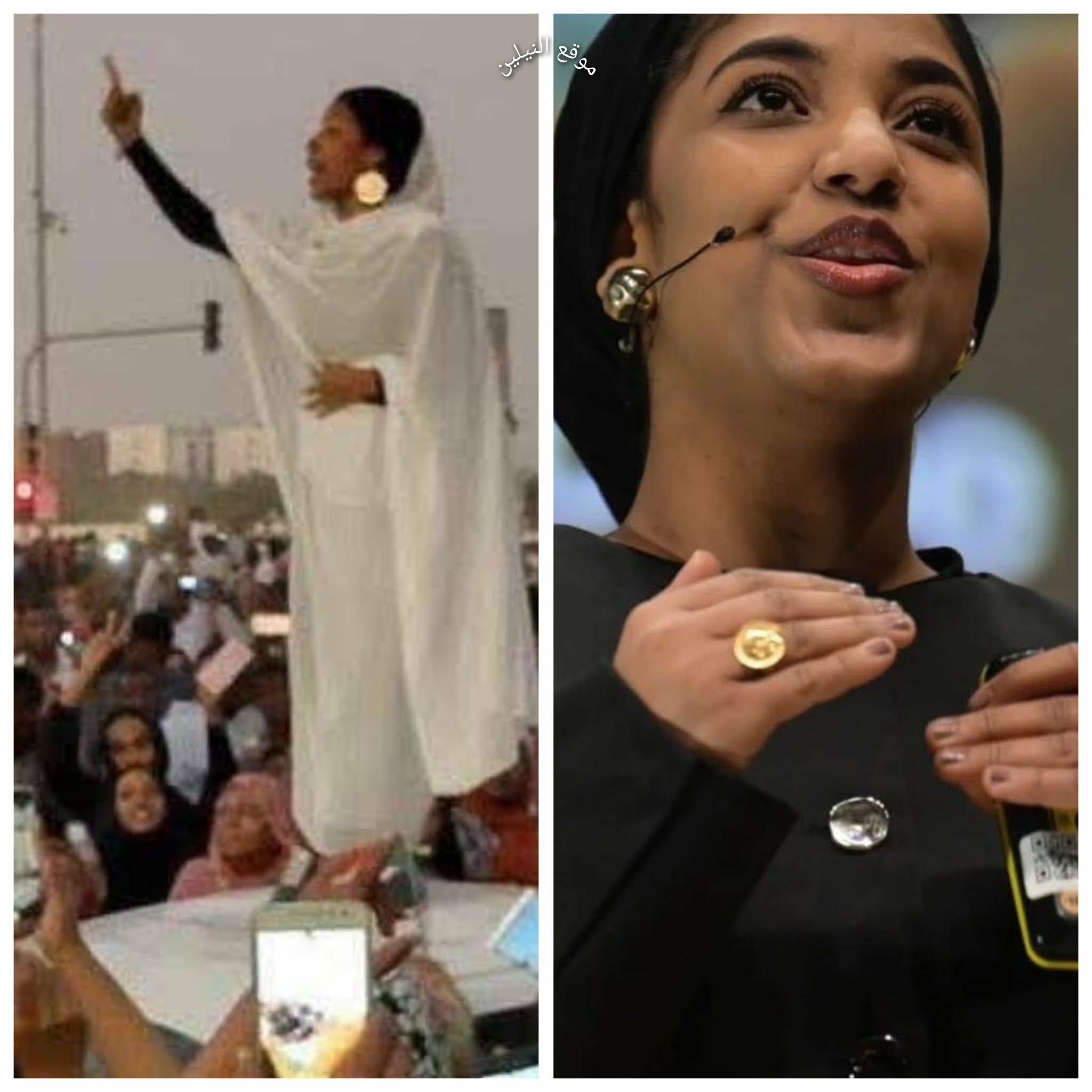 بالصور.. أيقونة الثورة السودانية آلاء صلاح تضرب في كل الإتجاهات: أنا ضد قحت وصمود وتأسيس (تجار الشعارات، اللاهثين وراء بريق السلطة والمشترين بالثمن البخس)