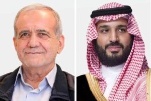 ولي العهد يؤكد موقف المملكة الثابت في احترام سيادة إيران خلال اتصال هاتفي مع الرئيس الإيراني