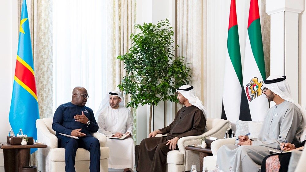 رئيس الدولة يبحث مع رئيس جمهورية الكونغو الديموقراطية سبل تعزيز العلاقات الثنائية