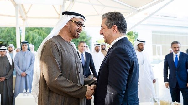 رئيس الدولة يستقبل رئيس حكومة إقليم كردستان العراق