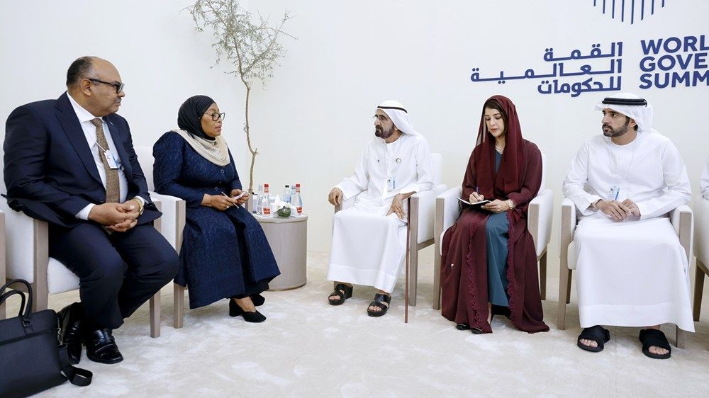 محمد بن راشد يلتقي رئيسة جمهورية تنزانيا المتحدة
