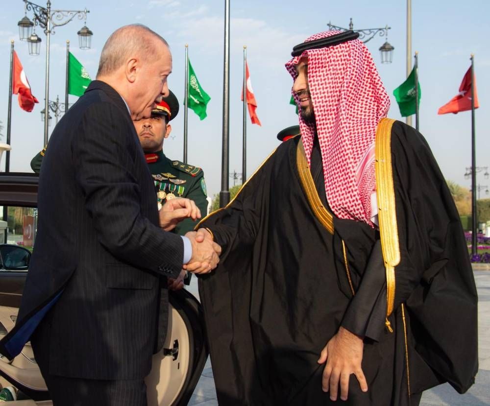 ولي العهد والرئيس التركي يعقدان جلسة مباحثات تناولت تطورات المنطقة