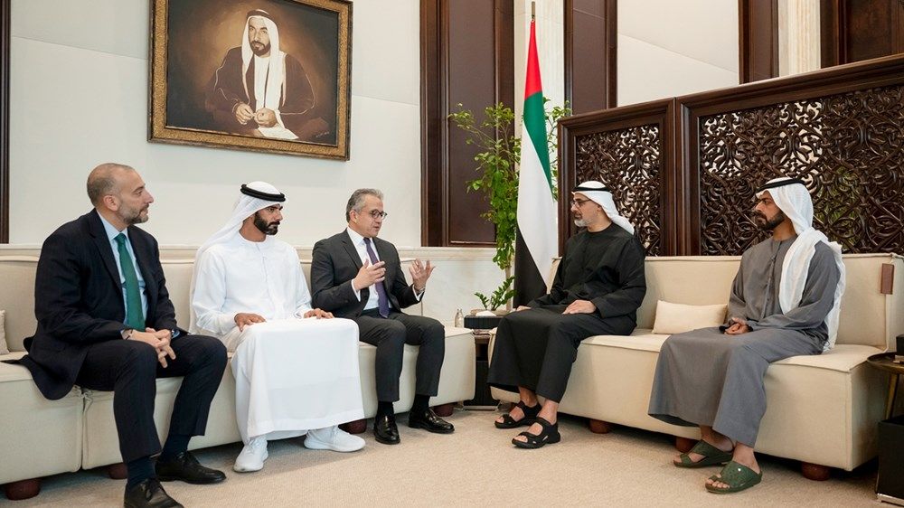 خالد بن محمد بن زايد يستقبل مدير عام منظمة الأمم المتحدة للتربية والعلم والثقافة «اليونسكو»