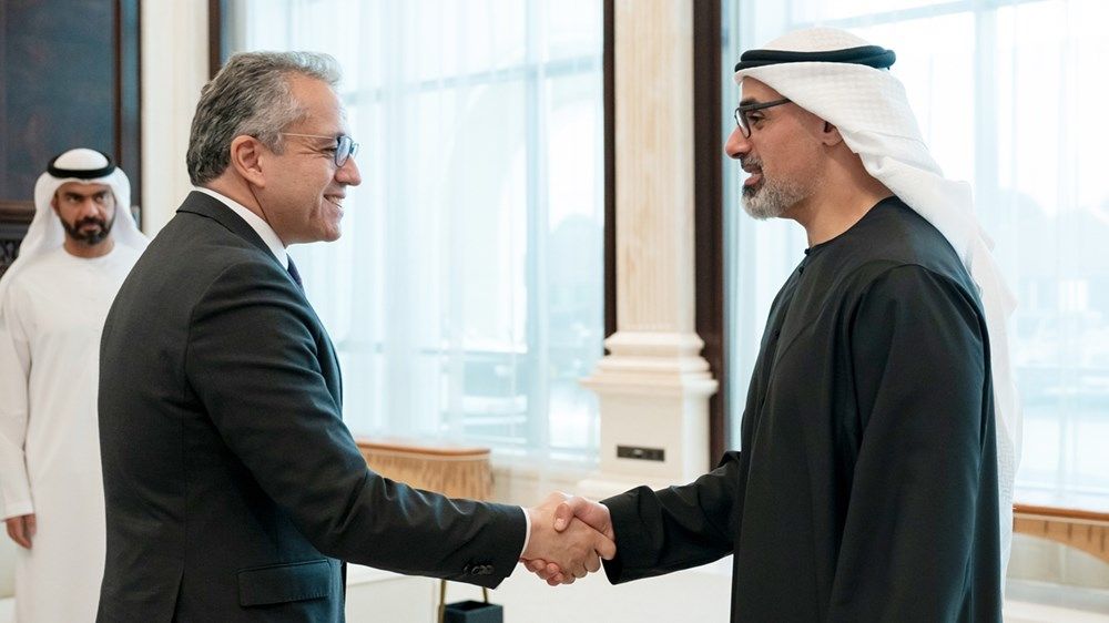 خالد بن محمد بن زايد يستقبل مدير عام منظمة الأمم المتحدة للتربية والعلم والثقافة «اليونسكو»