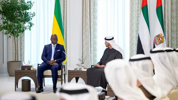 رئيس الدولة ورئيس الغابون يبحثان تعزيز علاقات التعاون بين البلدين