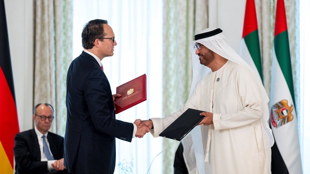 رئيس الدولة والمستشار الألماني يبحثان علاقات التعاون ويشهدان إعلان مذكرات تفاهم