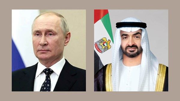 رئيس الدولة والرئيس الروسي يبحثان علاقات البلدين والتطورات الإقليمية