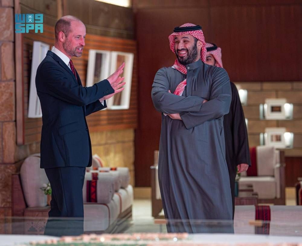 ولي العهد يحتفي بالأمير ويليام في الدرعية