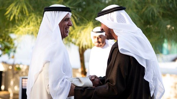 رئيس الدولة يستقبل حاكم رأس الخيمة وولي عهده