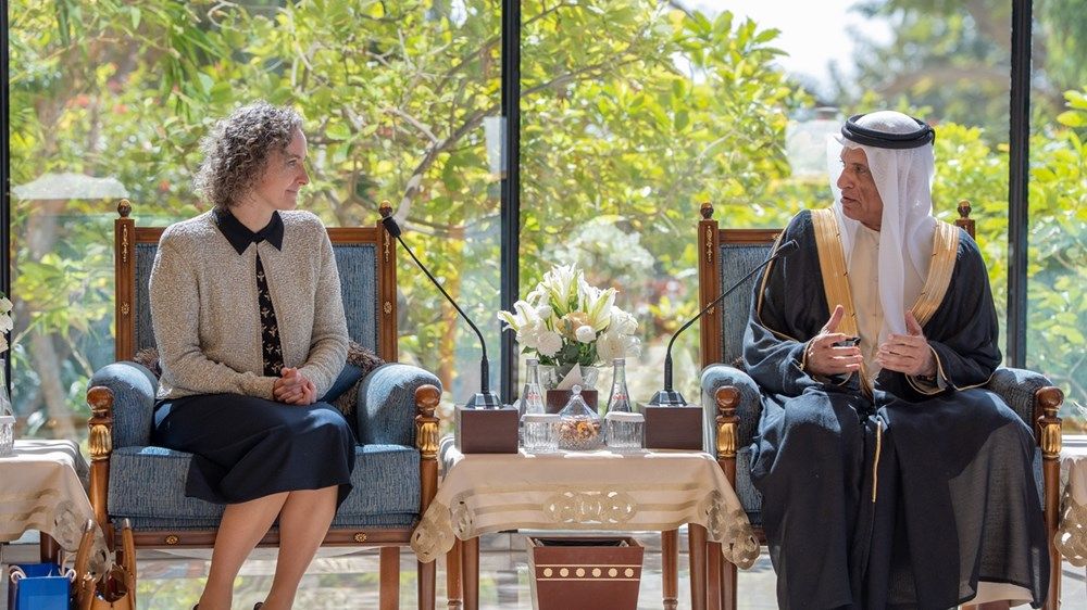 حاكم رأس الخيمة يستقبل وفداً من سفراء دول الاتحاد الأوروبي