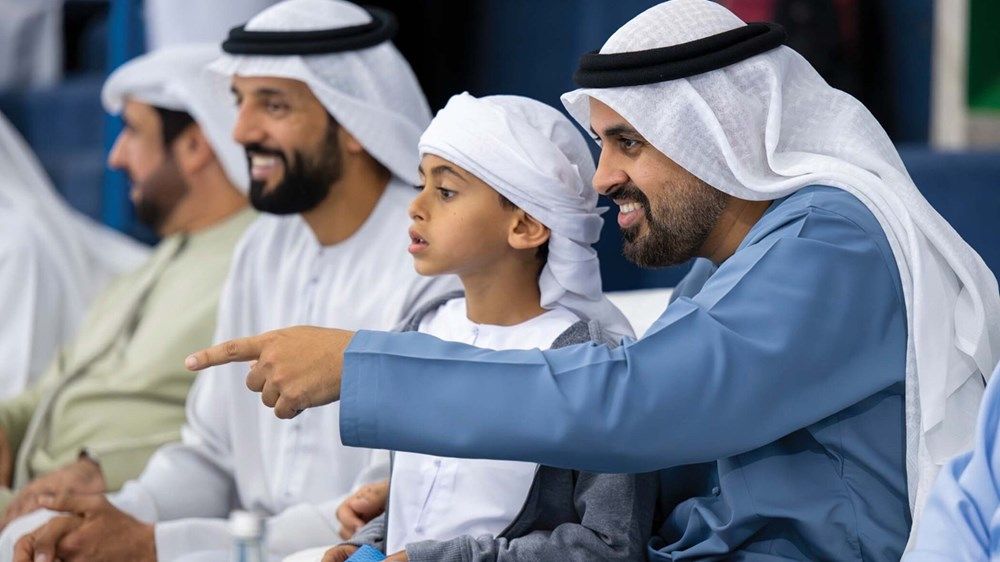 ذياب بن محمد بن زايد يشهد جانباً من منافسات بطولة هوكي الجليد ضمن فعاليات ألعاب الماسترز أبوظبي 2026