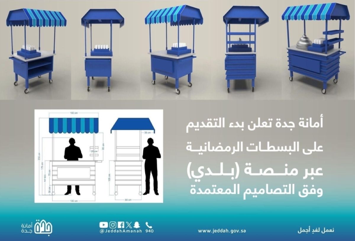 أمانة جدة تعلن بدء التقديم على البسطات الرمضانية عبر منصة بلدي