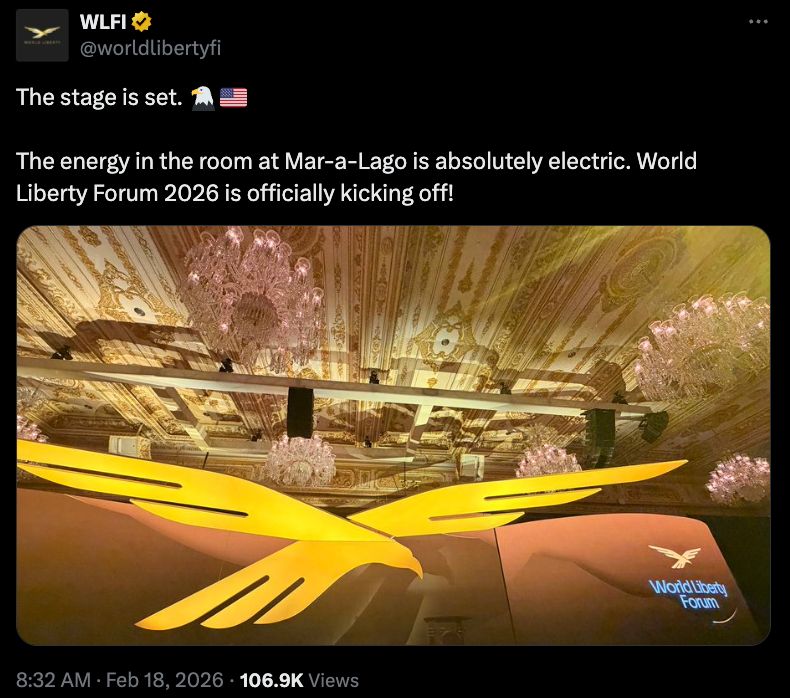 ارتفع توكن WLFI المدعوم من عائلة ترامب بنسبة 23% قبيل منتدى العملات الرقمية في مارالاغو