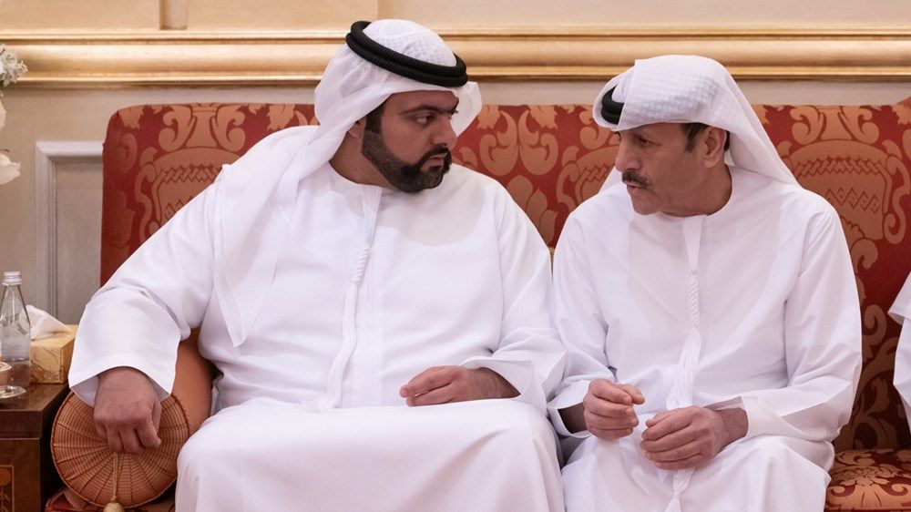 حمد الشرقي يستقبل المهنئين بشهر رمضان بحضور ولي عهد الفجيرة