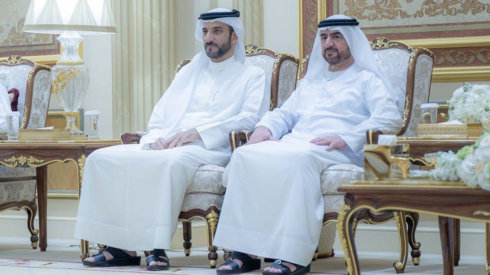 حاكم الشارقة يستقبل المهنئين بشهر رمضان المبارك