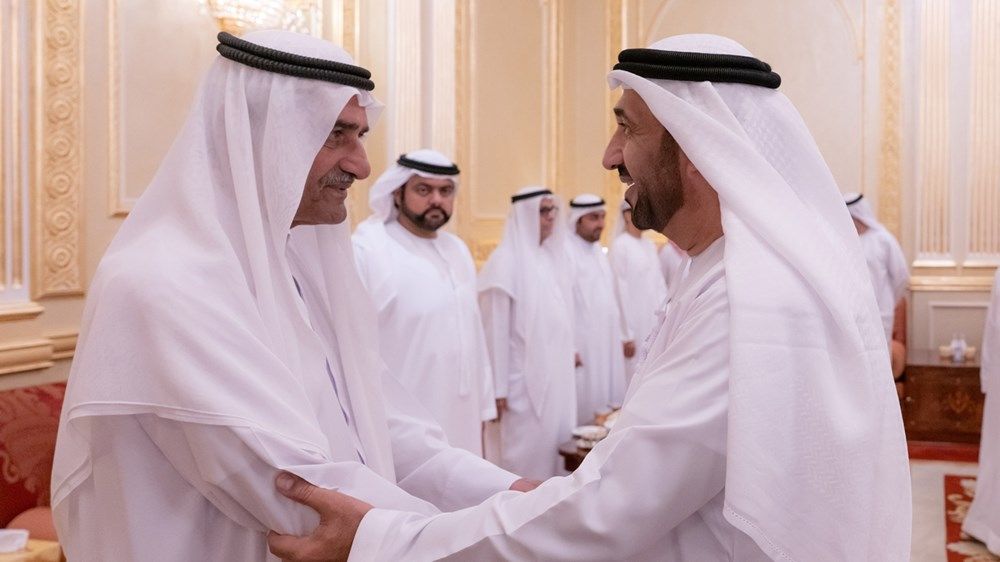 حمد الشرقي يستقبل رئيس البرلمان العربي والمهنئين بشهر رمضان بحضور ولي عهد الفجيرة