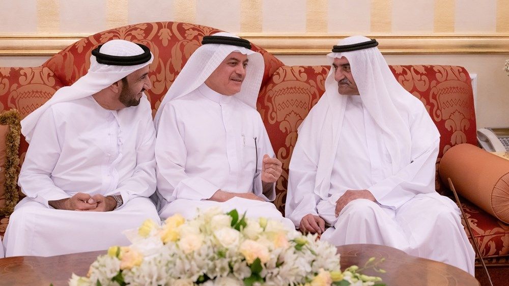 حمد الشرقي يستقبل رئيس البرلمان العربي والمهنئين بشهر رمضان بحضور ولي عهد الفجيرة