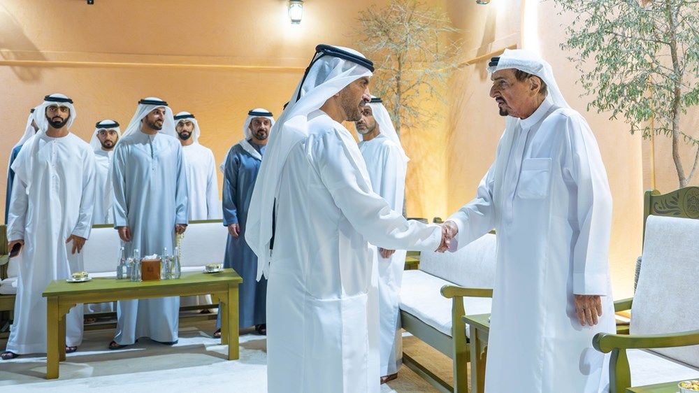 حاكم عجمان وولي عهده يستقبلان المهنئين بحلول شهر رمضان الكريم