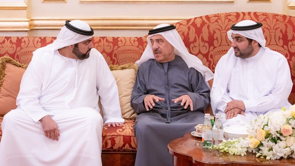 حمد الشرقي يستقبل حميد بن أحمد المعلا وفريق وزارة الخارجية والمهنئين بشهر رمضان بحضور ولي عهد الفجيرة