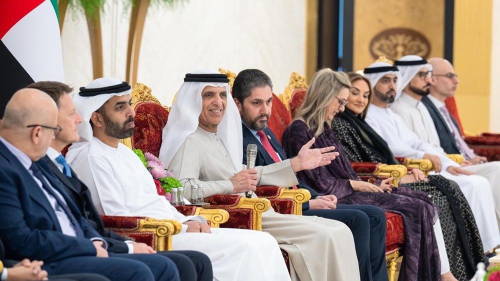 سعود بن صقر يستقبل المهنئين بشهر رمضان المبارك على مأدبة إفطار