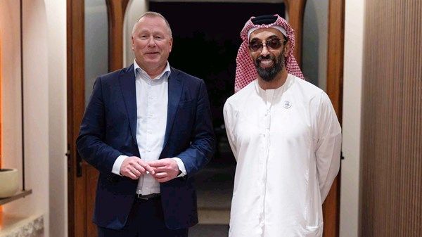 طحنون بن زايد يلتقي الرئيس التنفيذي لصندوق الثروة السيادي النرويجي