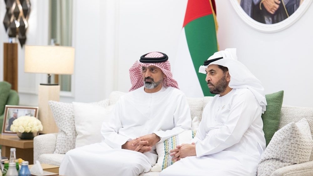 حمدان بن زايد يستقبل ولي عهد عجمان