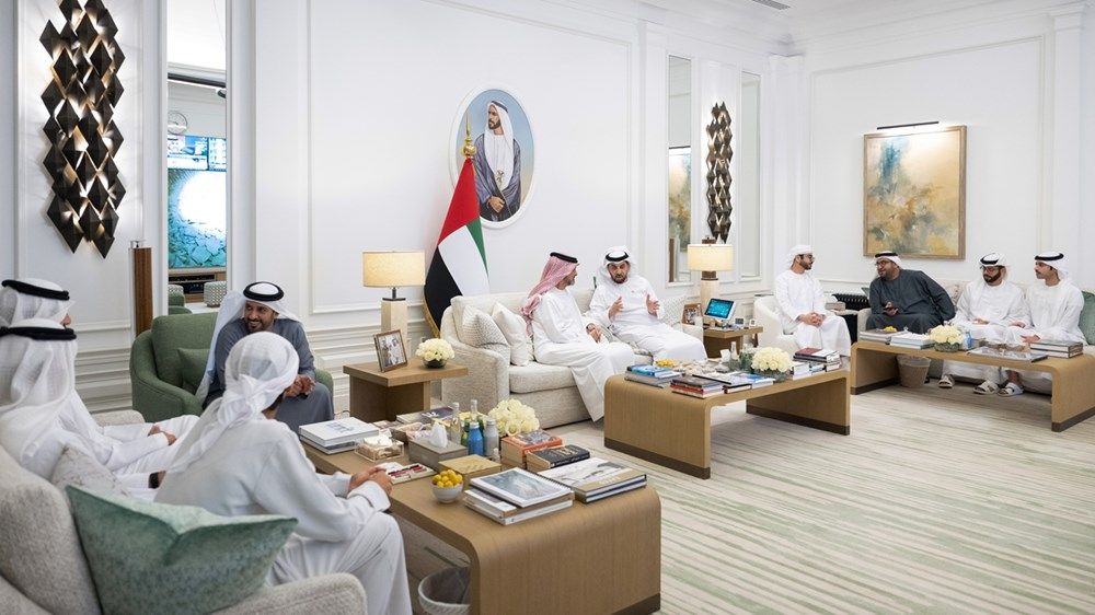 حمدان بن زايد يستقبل ولي عهد عجمان