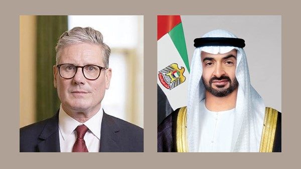 رئيس الدولة يتلقى اتصالاً من رئيس وزراء بريطانيا بحثا خلاله تداعيات التصعيد في المنطقة