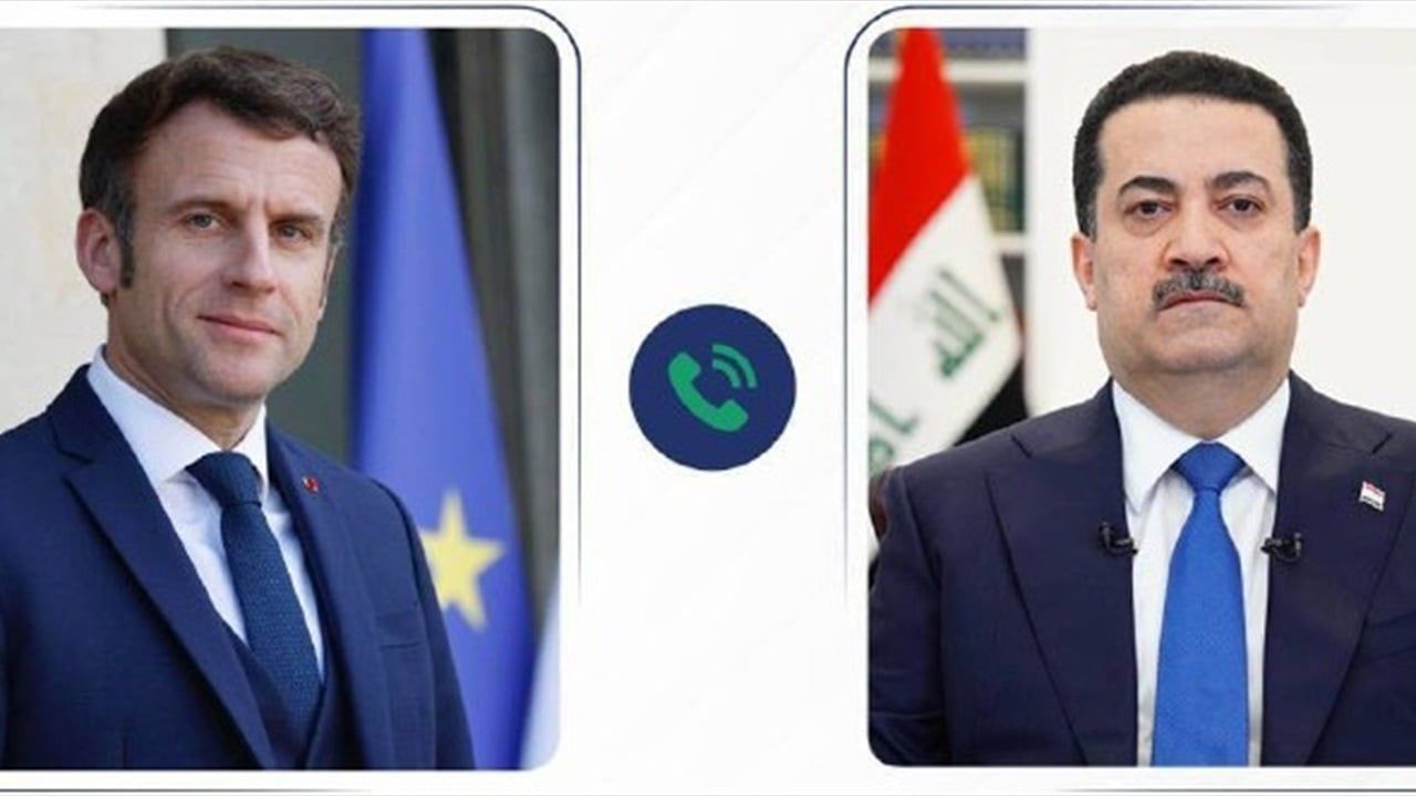 السوداني وماكرون يؤكدان ضرورة اعتماد الحوار والحلول الدبلوماسية