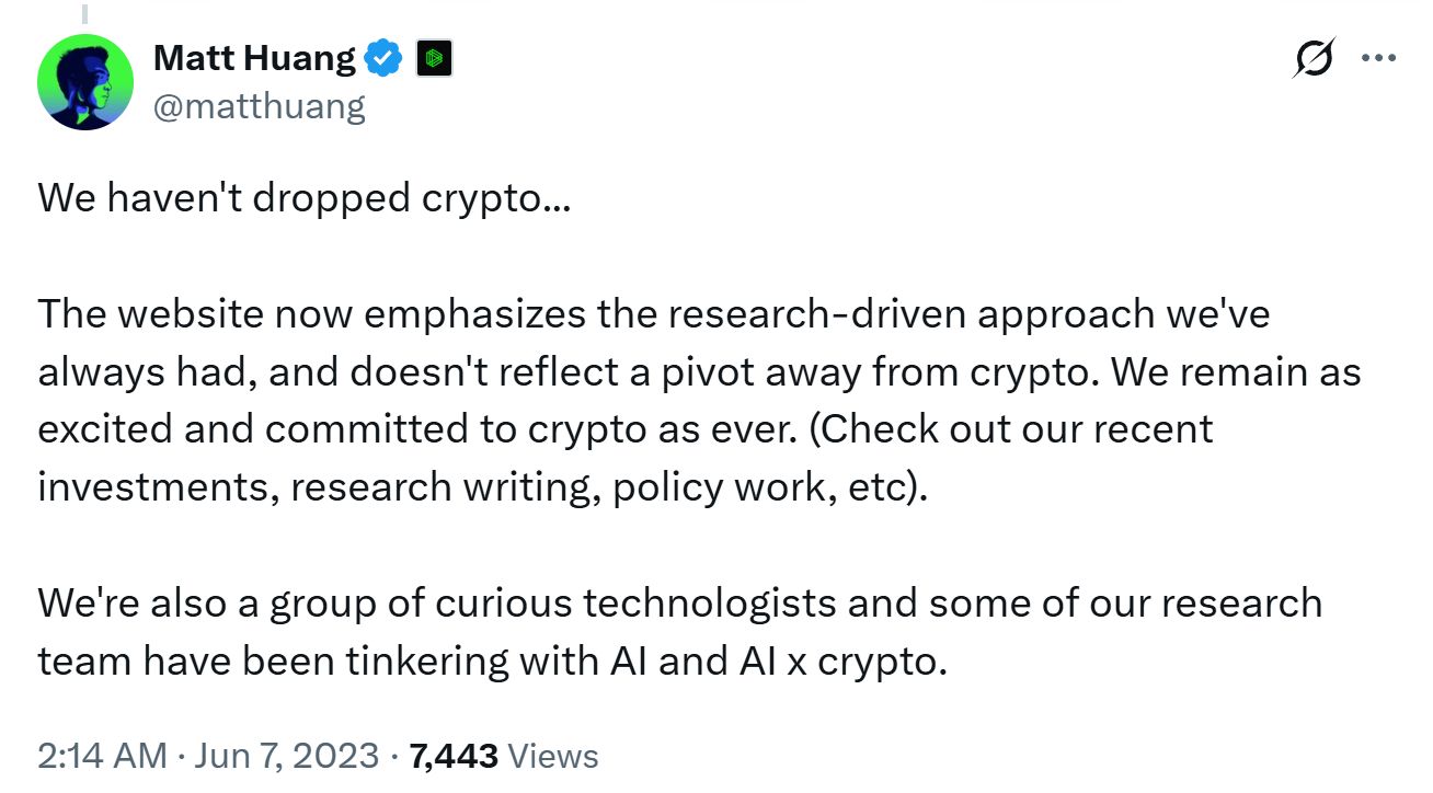 شركة رأس المال المغامر في قطاع العملات المشفرة Paradigm تتوسع إلى الذكاء الاصطناعي والروبوتات عبر صندوق بقيمة 1.5 مليار دولار