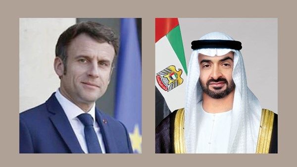 أكد خلاله إدانة فرنسا الاعتداءات الإيرانية.. رئيس الدولة يتلقى اتصالاً من الرئيس إيمانويل ماكرون