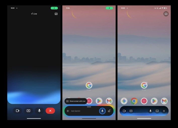 تكنولوجيا: Gemini Live يحصل على تصميم Floating Pill جديد بواجهة أكثر عصرية