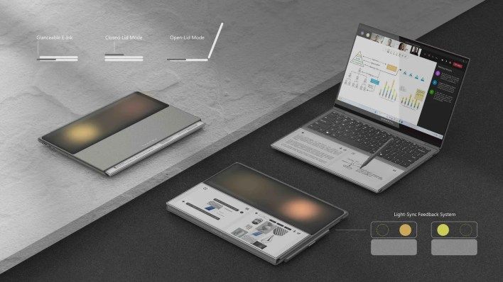 تكنولوجيا: مفهوم حاسوب محمول مثير للاهتمام يحول مسند راحة اليد إلى مفكرة بالحبر الإلكتروني