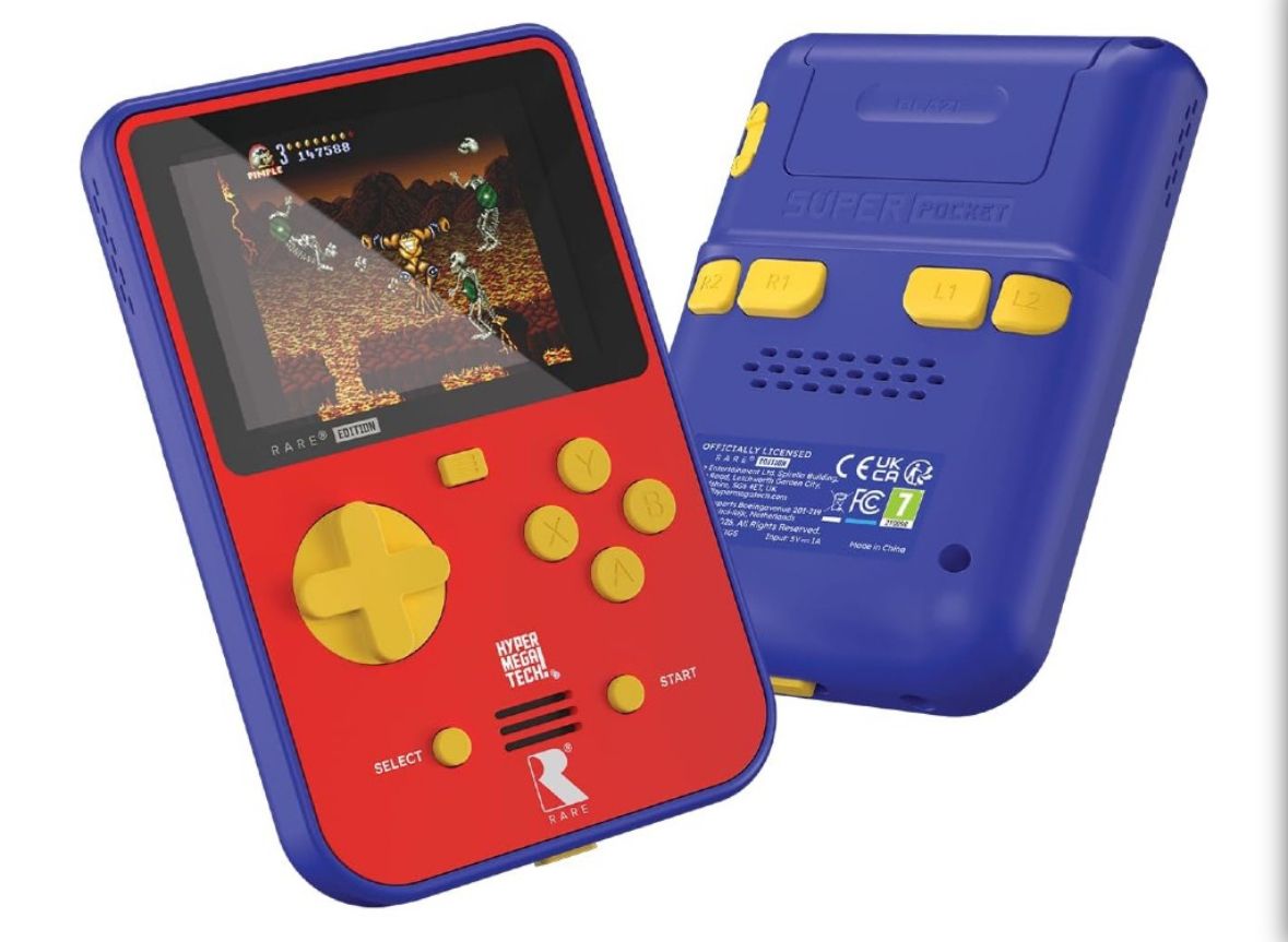 تكنولوجيا: إطلاق نسخة Rare من HyperMegaTech Super Pocket مع 14 لعبة كلاسيكية