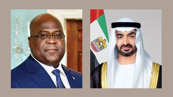 رئيس الدولة يتلقى اتصالاً من رئيس الكونغو الديمقراطية أدان خلاله الاعتداءات الإيرانية على أراضي الإمارات