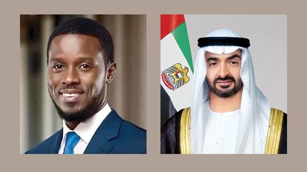 رئيس الدولة يتلقى اتصالاً من رئيس السنغال استنكر خلاله الاعتداءات الإيرانية التي استهدفت الإمارات