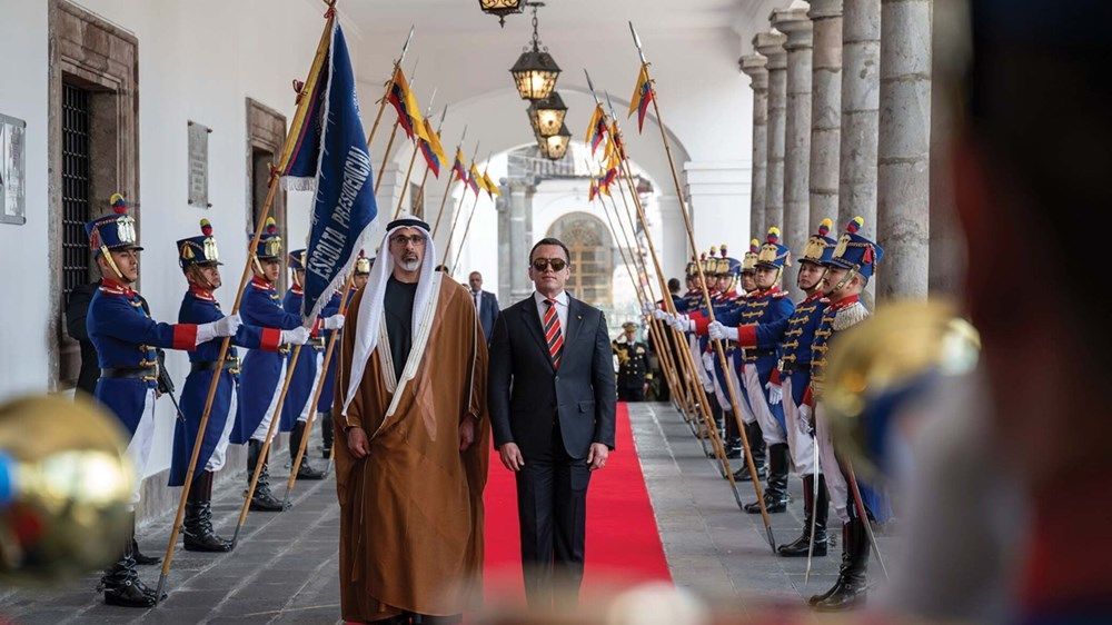 ولي عهد أبوظبي ورئيس الإكوادور يبحثان تعزيز التعاون الثنائي تزامناً مع الإعلان عن اتفاقية الشراكة الاقتصادية الشاملة بين البلدين