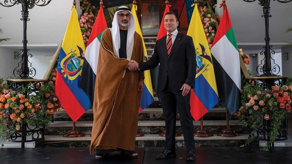 ولي عهد أبوظبي ورئيس الإكوادور يبحثان تعزيز التعاون الثنائي تزامناً مع الإعلان عن اتفاقية الشراكة الاقتصادية الشاملة بين البلدين