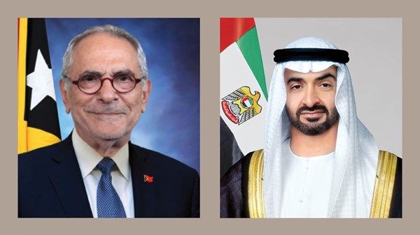 رئيس الدولة يتلقى اتصالاً هاتفياً من رئيس تيمور الشرقية أكد خلاله التضامن مع الإمارات إثر الاعتداءات الإيرانية على أراضيها