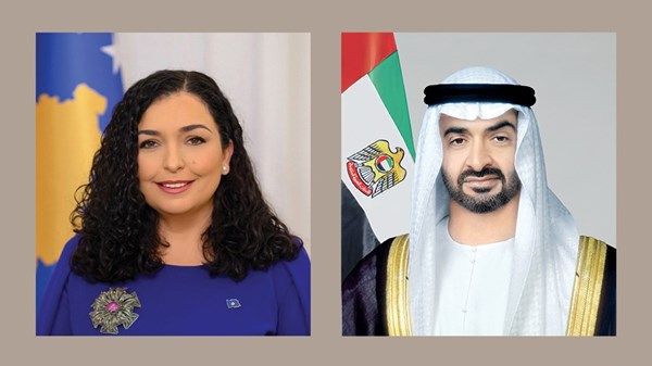 رئيس الدولة يتلقى اتصالاً هاتفياً من رئيسة كوسوفو أدانت خلاله الاعتداءات الإيرانية على أراضي الإمارات