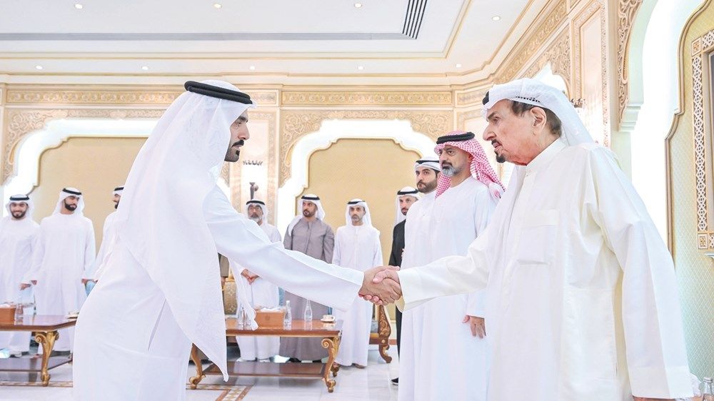 حاكما عجمان وأم القيوين يواصلان استقبال المهنئين بشهر رمضان المبارك
