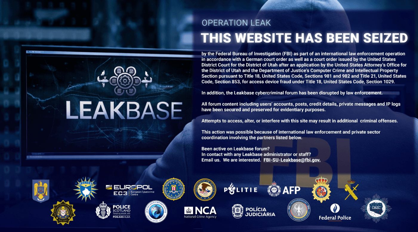 يوروبول وFBI يطيحان بمنتدى الجريمة الإلكترونية LeakBase