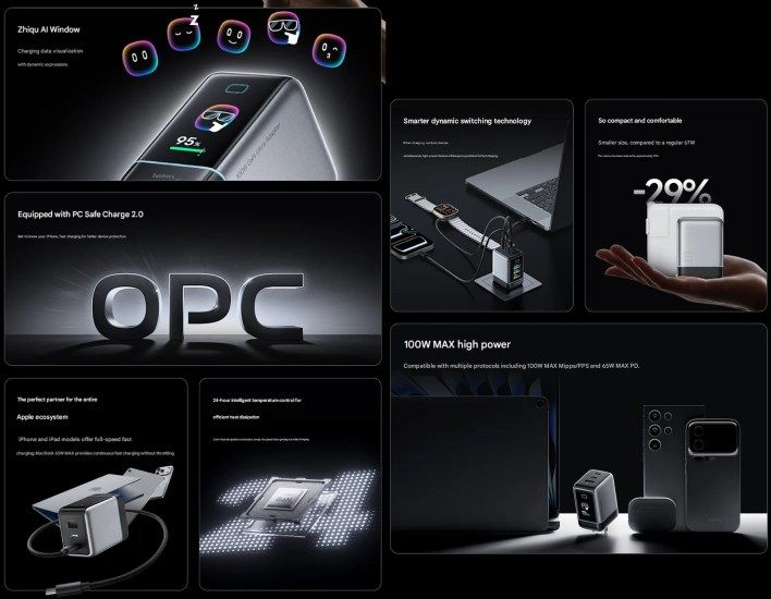 تكنولوجيا: كوك تيك تطلق شاحن No.6 Ultra الجديد بقوة 100 واط وشاشة ذكية