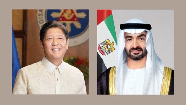 رئيس الدولة يتلقى اتصالاً من رئيس الفلبين بحثا خلاله التطورات في المنطقة وتداعياتها