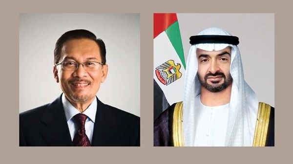 في اتصال مع رئيس الدولة.. رئيس وزراء ماليزيا يدين اعتداءات إيران على الإمارات ودول المنطقة