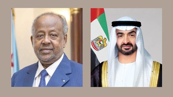 في اتصال مع رئيس الدولة.. رئيس جيبوتي يدين الاعتداءات الإيرانية على أراضي الإمارات ودول شقيقة